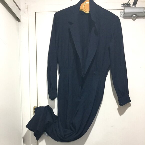 VINTAGE MARY ANN RESTIVO WOOL DOUBLE BREAST JUMPSUITS SIZE 6 - Picture 4 of 11